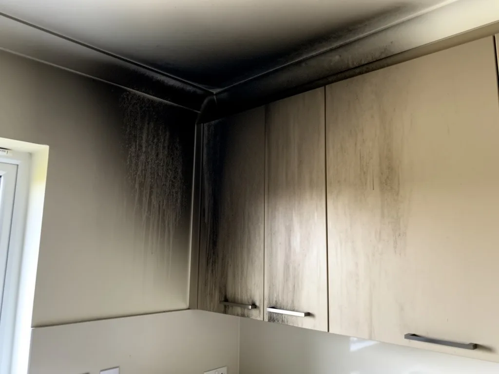 Illustration of a typical starting condition before Fire damage restoration